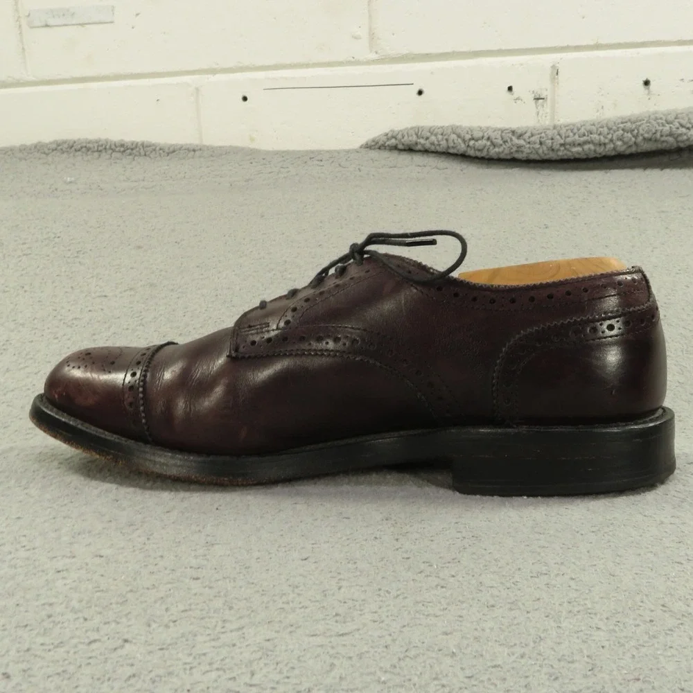 Allen Edmonds Shoes Men 8 3E Oxblood Lexington Derby Cap Toe Oxford Dress Shoe